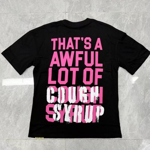 Nuovo Arrivo T-shirt da <span class=keywords><strong>Uomo</strong></span> Streetwear con Stampa 'THAT'S AWFUL LOT COUGH SYRUP' in 100% Cotone Traspirante a Manica Corta Vestibilità Ampia - Product Image 5