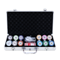YH Jeu de Jetons de Poker de Casino en Argile Couronne Las Vegas, Joli Design, 300/500 Pièces