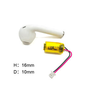 Маленький Цилиндрический литий-ионный полимерный аккумулятор <span class=keywords><strong>10160</strong></span> 3,7 в 85 мАч - Product Image 1