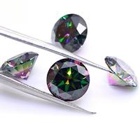 VVS vente en gros certifié Gra D couleur vert arc-en-ciel couleur Moissanite pierres en vrac