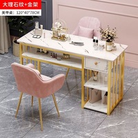 Station de Bar à Ongles Mobilier de Salon Luxe Moderne Tables à Ongles en Métal et Fer Bureau de Manucure pour Chambre ou Salon