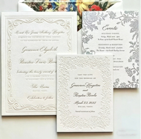 Cartes d'invitation 3D personnalisées pour événements et mariages, impression typographique artisanale sur papier cartonné coloré, reliure parfaite