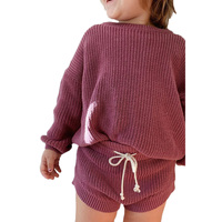 Dernière mode automne-hiver, ensemble de pulls en tricot pour bébés et enfants, vêtements pour bébés, design personnalisé