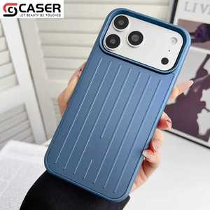 Funda para Teléfono de Alta Calidad con Diseño de Patrón de Equipaje, Pintura Metálica, Antigolpes, Color Puro, Estilo Simple, para iPhone 17pm/16/15 - Product Image 4