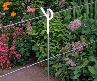 Poteau de clôture électronique pour bétail de qualité export, design queue de cochon, anti-escalade, anti-encrochement, en fer et plastique galvanisé, 3,94 pieds, moderne