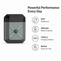 Mini rasoir pour homme en alliage de zinc, double tête flottante 3D, étanche IPX7, charge rapide USB-C, rasoir à barbe portable pour voyage