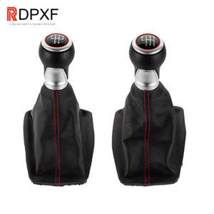 Pour <span class=keywords><strong>Audi</strong></span> A4 S4 B8 8k A5 <span class=keywords><strong>Q5</strong></span> S-Line 07-15, housse de levier de vitesses en cuir pour voiture, accessoires de voiture 5/6 vitesses, pommeau de levier de vitesses. - Product Image 5
