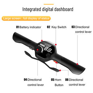 สกู๊ตเตอร์เคลื่อนที่สีเหลืองคลาสสิก พร้อมล้อป้องกันการพลิกคว่ำ เบาะนุ่ม สกู๊ตเตอร์ไฟฟ้าพับได้ 4 ล้อ - Product Image 4