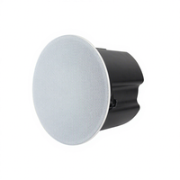 Subwoofer de plafond 8 pouces avec interrupteur 100V/8ohm, basses profondes et claires, et boîtier ABS pour un champ sonore large spectre – Haut-parleur de plafond