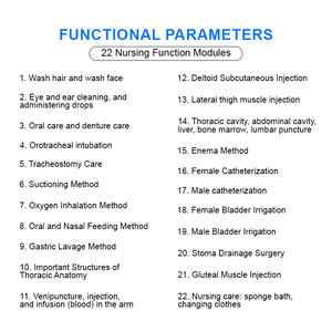 Mannequin d'infirmier masculin ADA H130A à fonctions complètes - Modèle médical anatomique en PVC pour l'enseignement des étudiants - Product Image 2