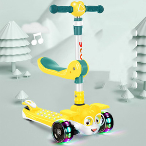 Scooter à 3 roues pour enfants, 12 pièces, jolie <span class=keywords><strong>trottinette</strong></span>, pour sports de plein air/filles, avec Absorption des chocs - Product Image 3