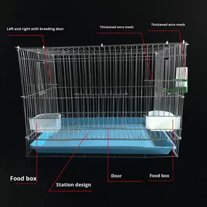 Küçük üç katmanlı elektroliz çinko kuş kafesi ayçiçeği Lovebird atiatiel üreme kafesi Budgerigar için kalınlaşmış evcil hayvan kafesi - Product Image 3