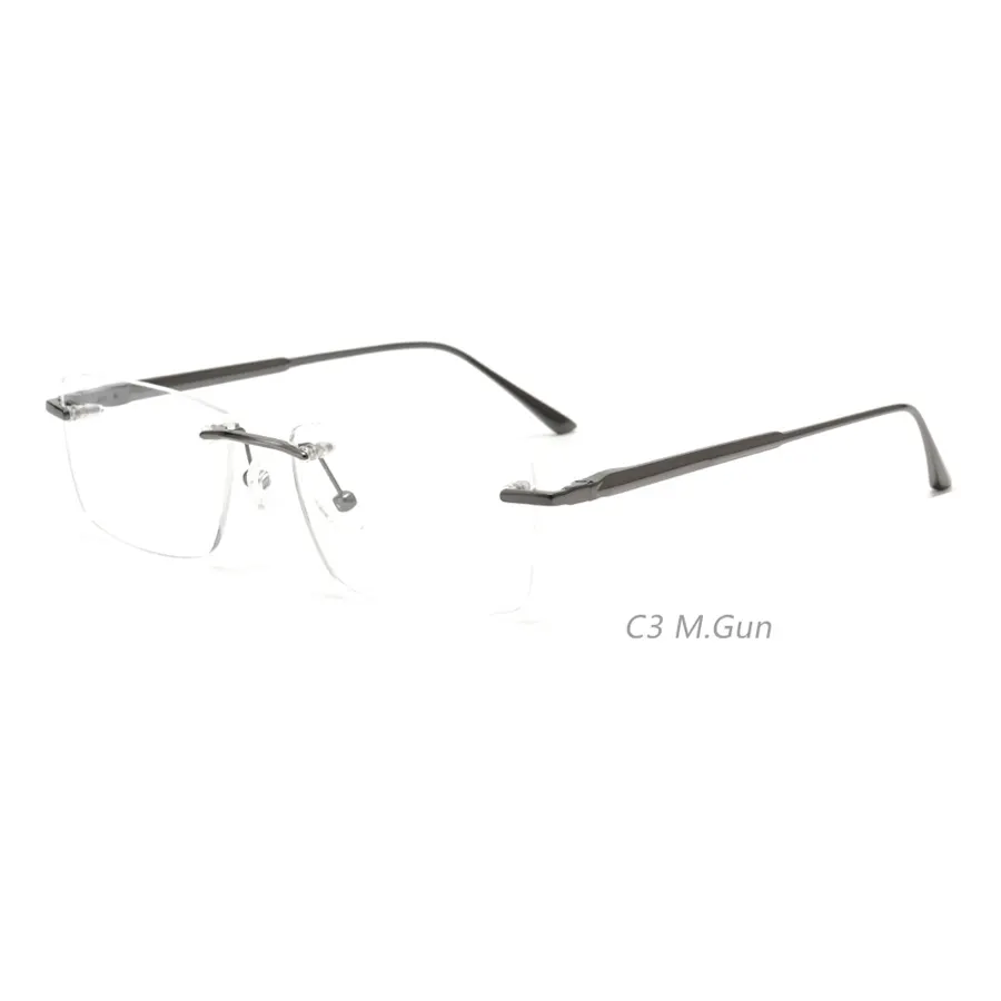 T067W Unieke Ontwerp Stijl Van Vierkante Puur Titanium Frame Brillen 4 Kleuren