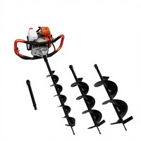 ADEYTOS DIY Tarière hydraulique industrielle portable haute précision 63cc 48F pour le forage de trous métalliques, entraînement par moteur 2 temps