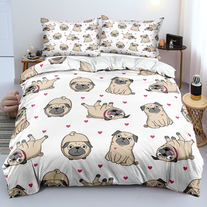 Dễ thương Corgi Duvet cover Set, mỉm cười Dog bedding Set cho thanh thiếu niên trang trí nội thất, phim hoạt hình Dog Paw Comforter Bìa - Product Image 3
