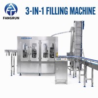 Ligne de production d'eau potable pure minérale en acier inoxydable 304 de qualité alimentaire, avec rinçage, remplissage et bouchage