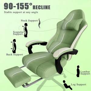 Chaise <span class=keywords><strong>de</strong></span> jeu AJUNION 350lbs avec coussin à ressorts ensachés, chaise <span class=keywords><strong>de</strong></span> jeu pour ordinateur, support <span class=keywords><strong>de</strong></span> chaise <span class=keywords><strong>de</strong></span> jeu <span class=keywords><strong>de</strong></span> course, design <span class=keywords><strong>de</strong></span> siège extra large - Product Image 6