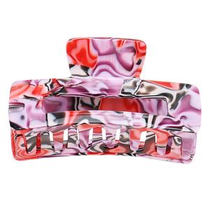 Pinzas rectangulares de acetato para el pelo, pinzas para el pelo de moda de dibujo de colores, pinzas para el pelo de 7,5 CM - Product Image 6