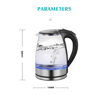 Ensemble plateau bouilloire électrique sans fil multi-sections à température contrôlée, double pot en verre borosilicate de haute qualité, fonction maintien au chaud, usage domestique
