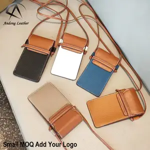 Sling Purse for Women Genuine Cow Leather Korea Fashion Female Phone Bag Contrast Color Small Crossbody Shoulder Bags