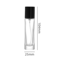 Emballage de cosmétiques en gros, luxe, flacon de parfum en verre transparent rond carré vide de 10 ml 15 ml avec bouchon pulvérisateur
