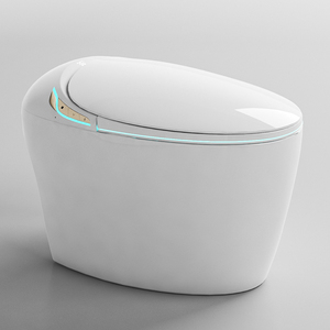 مرحاض ذكي قائم على الأرض، أوتوماتيكي بالكامل مع تحكم عن بعد، شطف بالسيفون، مصنوع من السيراميك، مقعد مدفأ، إضاءة ليلية، تشغيل تلقائي - Product Image 1