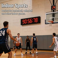 Horloge numérique à affichage LED à 6 chiffres de 5 pouces pour la compétition sportive, la salle de sport, l'entraînement physique