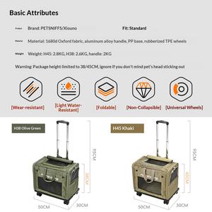 कस्टम पालतू वाहक सवारी के साथ पहियों हटाने योग्य रोलिंग 4 पहियों के साथ कस्टम पालतू कैरियर यात्रा - Product Image 6