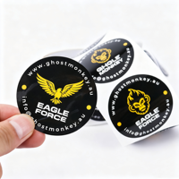 Autocollants ronds personnalisés en papier vinyle adhésif imperméable, impression d'étiquettes, autocollants en rouleau avec logo