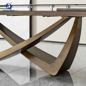 Tavolo da Pranzo di Grande Successo <span class=keywords><strong>con</strong></span> 8 <span class=keywords><strong>Sedie</strong></span>, Piano in Ceramica Effetto Marmo da 12mm, Set da Pranzo Estensibile Economico per Arredamento Moderno - Product Image 4