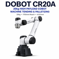 Robot collaboratif DOBOT CR20A à 6 axes, charge utile élevée de 20 kg, 1700 mm, pour l'entretien de machines, la palettisation, avec capteurs de sécurité