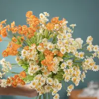 צלב-גבול דקורטיבי אביב קמומיל סימולציה פרח יצרנים מזויף פרחים ירוק צמחים סיטונאי חתונה תוספות רוח