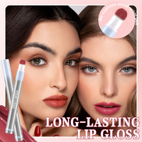 Vente en gros de gloss à lèvres mat à formule minérale de taille standard, longue tenue, hydratant, maquillage naturel pour les lèvres avec étiquetage et logo personnalisé