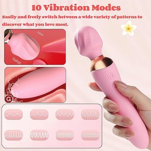 Jouets sexuels féminins, stimulateur du clitoris, jouets sexuels <span class=keywords><strong>pour</strong></span> femmes, vibromasseur à double tête AV avec 10 modes de fréquence, masseur du point G - Product Image 3