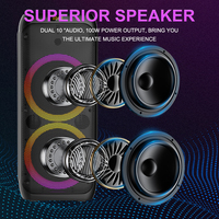SING-E ZQS10209 Enceinte Karaoké Portable Sans Fil Mini RGB BT pour la Maison et l'Utilisation avec Téléphone Mobile, Alimentation par Recharge