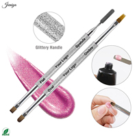 Kit de vernis gel effet œil de chat brillant, directement de l'usine, avec 2 pinceaux double face pour nail art et 1 bâtonnet magnétique pour les magasins de beauté