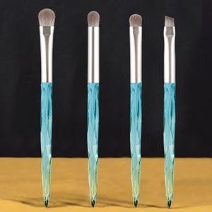 Eihodo Makeup Brush Set 4Pc Synthetic Hair Acrylic Handle Eyeshadow <b>Blending</b> Detail Eyebrow Brushes - Product Image 3