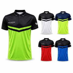 Camiseta de Cricket Sublimada Personalizada, Dri-Fit, Sin Costuras, Verde Neón, Cuello Polo en V, Uniforme de Entrenamiento de Equipo, Venta al Por Mayor de Fábrica - Product Image 1