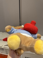 Peluche Ours Super Doux pour Enfants, Jouet pour Machine à Pinces, Nouveau Design, Ours Brodé Motif Burger, Rembourrage en Coton PP