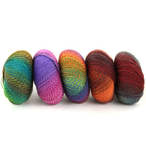 High Quality Rainbow Green <strong>Red</strong> Fine Knitting Yarn <strong>Wool</strong> Crochet Yarns for Baby Diy Hand Knit Sweater Scarf - Product Image 4