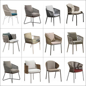 أطقم أثاث حدائق وشرفات بتصميم اسكندنافي مخصص للفلل، كراسي حدائق ومقاعد حدائق الفنادق وأرائك - Product Image 2