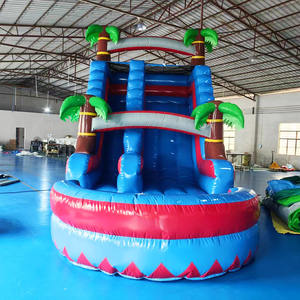 Sıcak satış ticari tropikal falls palm tree shore şişme su kaydırağı ile çocuklar ve yetişkin için havuz - Product Image 4