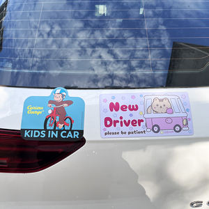 Venta al por mayor reutilizable logotipo personalizado troquelado magnético coche signos coche imán pegatina parachoques calcomanías magnéticas - Product Image 4