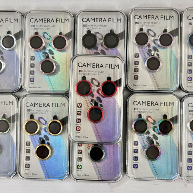 Wholesale 9h Tempered Glass Metal CD Texture Diamond Glitter Camera Lens Protector for iphone 16 Pro Camera Glass Lens Protector
