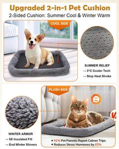 मोरिपायलट कुत्ते वाहक चार-पहिया पर्यावरण अनुकूल जाल नरम मध्यम बड़े कुत्ते 15 किलो दोहरे पक्षीय कुशन बटन बंद फोल्डेबल पालतू - Product Image 2