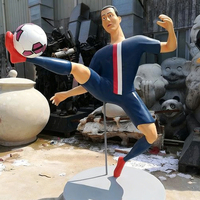 Fabrieksgemaakte grote sculptuur voor pretparken, decoratie van glasvezel, glasvezelhars, modieus design, hardlopende man kunst sculptuur