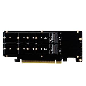 NVME x4 SSD 2U sunucu yükseltici kart için <span class=keywords><strong>M</strong></span>.<span class=keywords><strong>2</strong></span> <span class=keywords><strong>m</strong></span>-anahtar yükseltici kart PCIE X16 çift taraflı 4-Disk RAID PCI-EX16 bölünmüş kart - Product Image 3