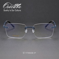 Lunettes de qualité supérieure, populaires, de luxe, fabriquées par des designers, fabricant de verres, lunettes sans monture, montures optiques en titane pour hommes