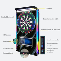 Máquina de Dardos Digital Interactiva YULONG Mini de Montaje en Pared con Monedero y Pantalla LED con Sensor de Punto Cero