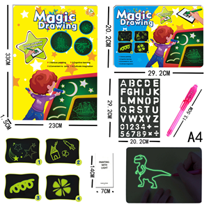 Tavola da <span class=keywords><strong>Disegno</strong></span> Luminosa Magica <span class=keywords><strong>A3</strong></span> A4 A5, Lavagna Fluorescente con Penna Luminosa, Giocattolo Educativo per Bambini - Product Image 5